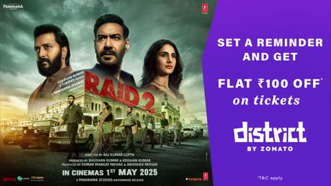 RAID 2 (TRAILER)- Ajay D - Riteish D - Vaani K - Raj K - Abhishek P - Kumar M - Bhushan K, Krishan K