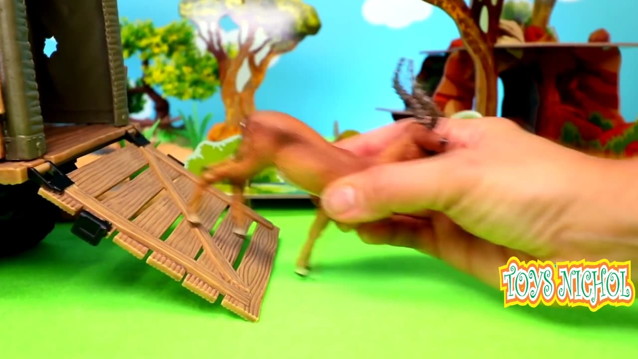 Along the River and Forest Using Truck and Carrying Animals