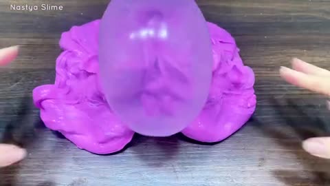 Pink vs Purple Slime Showdown Satisfying Glossy Mixing_part6