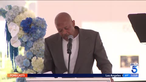 Dr Dre attends the opening of a $200M campus for Compton High School.