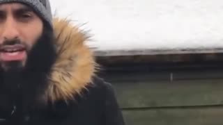 He says if you make a snowman, Allah will be very angry and you will be punished