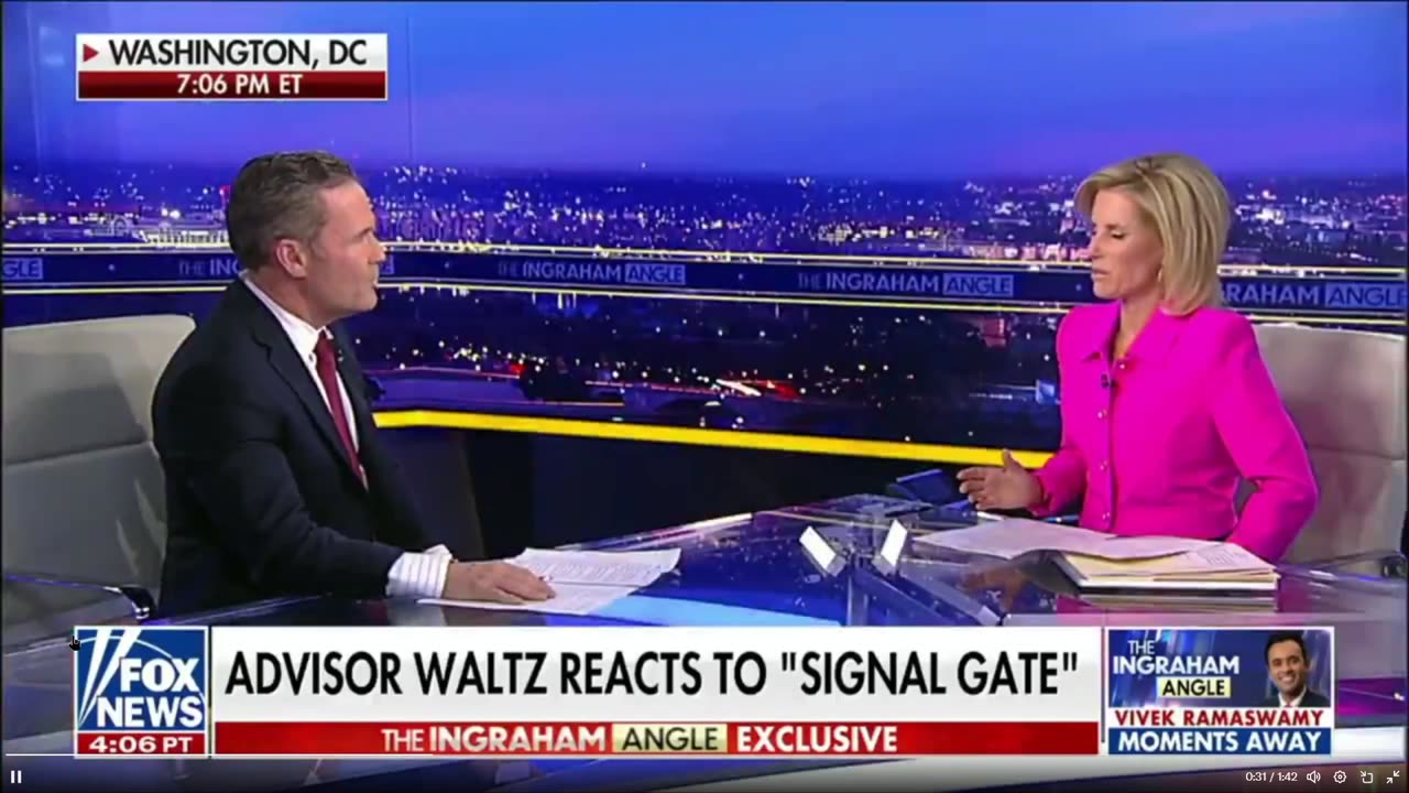 Ingraham - how the Atlantic reporter's # ended up on Michael Waltz's phone.