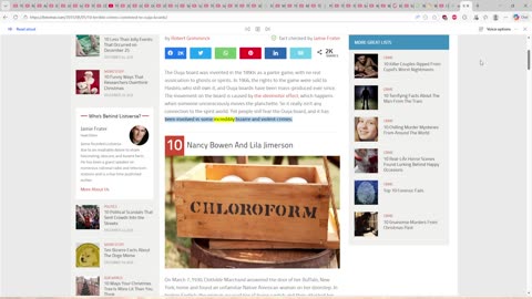 crimes linked to ouija board
