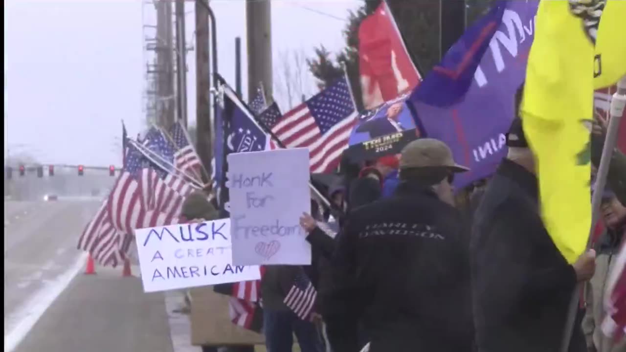 70 year old Tesla protestor hits counterprotestor and fled the scene, arrested later. Unhinged!
