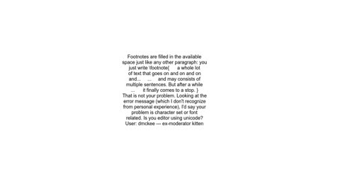 How do I enter a multi-line footnote in LaTeX