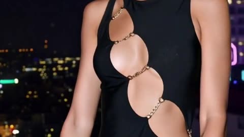 Dress Golden Chain Black