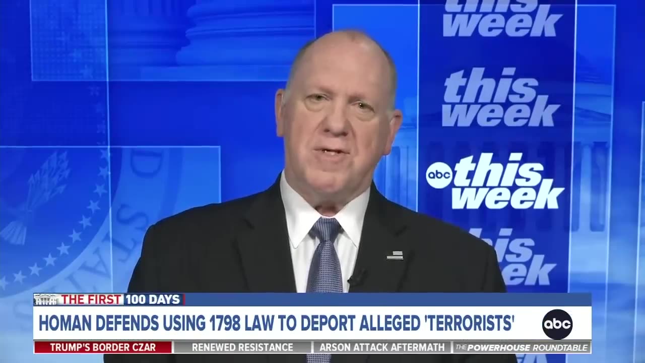 Homan defends usage of Alien Enemies Act: ‘We're doing things legally’