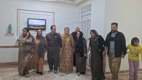 A Kurdish family dance