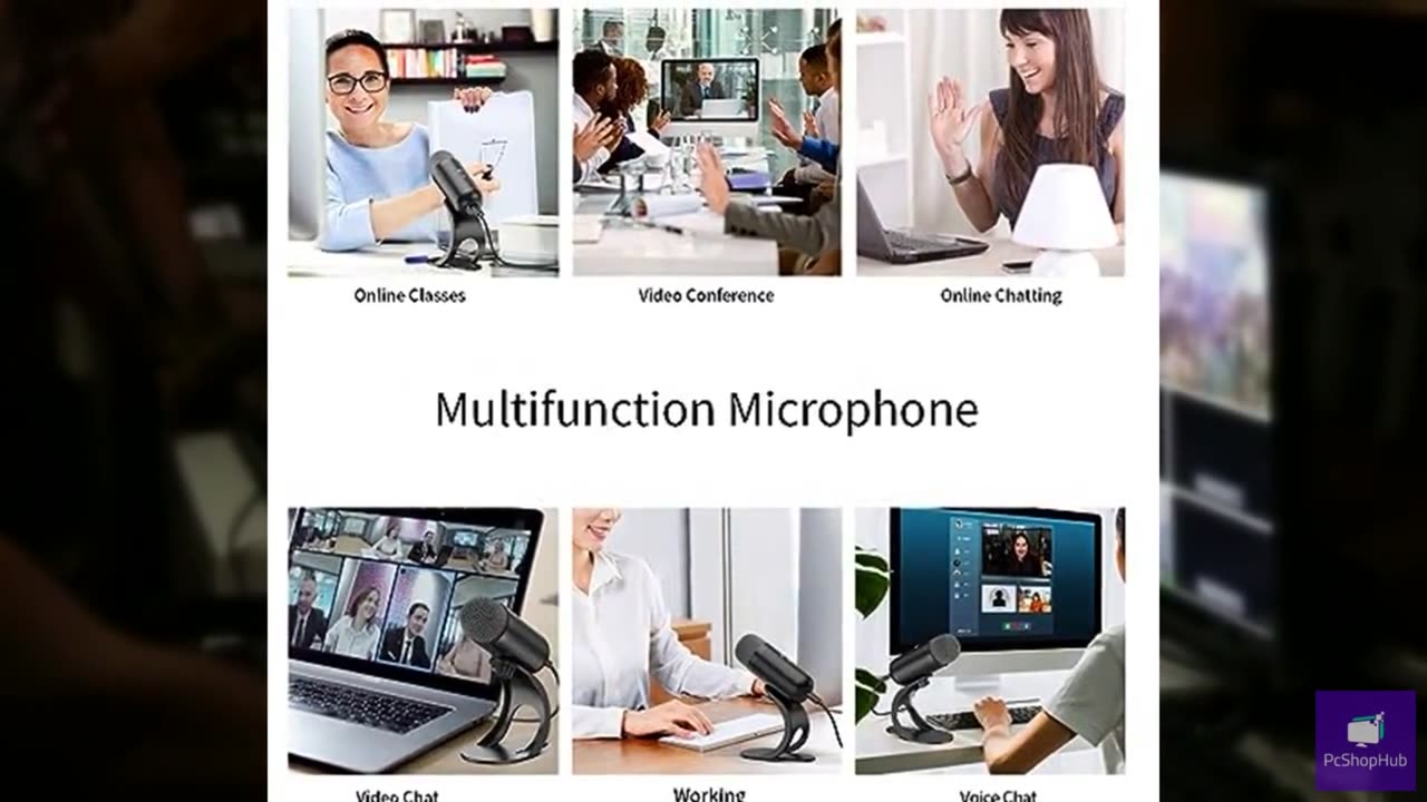LIANGSTAR USB Computer Microphone, Podcast Mic Desktop with Mute Button for Reco