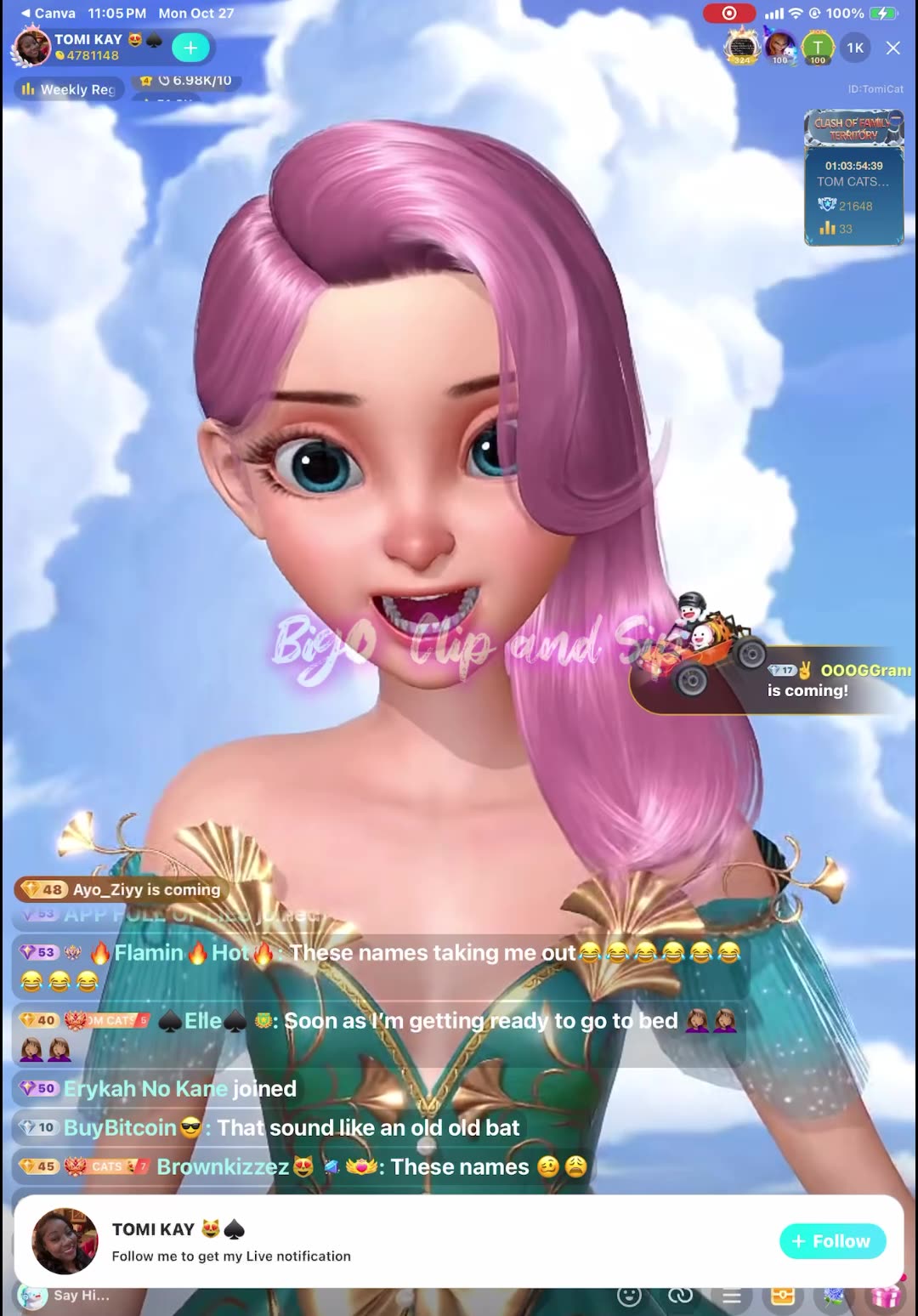 TomiKay n Sweets2have have another discussion about EbbiMays family 10/27/25 #bigoclipandsip