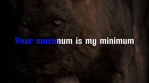 Your maximum is my minimum