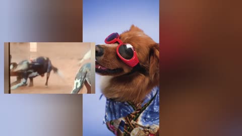Coolest Dog Ever? 🐶😎 Watches Wild Dogs Like a Boss!” or