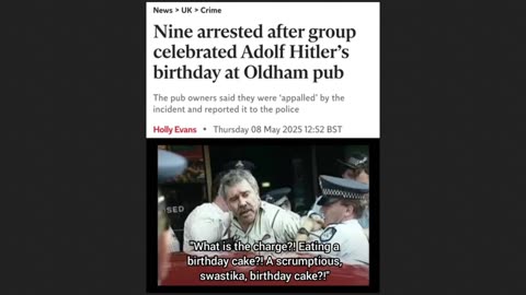 Britains Celebrate Hitler's Birthday Get Arrested - Why Are Whites Not Allowed To Associate?