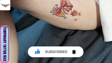 beautiful bow temporary tattoo sticker magic