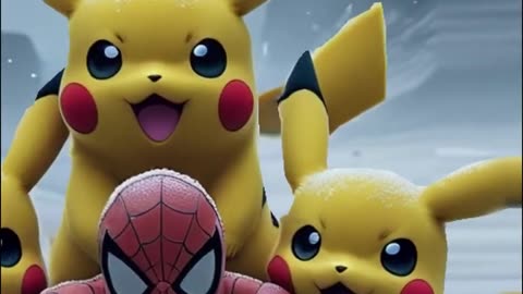 3 Pikachu ⚡⚡⚡ vs Sonic vs Goku vs Cloud vs Spiderman