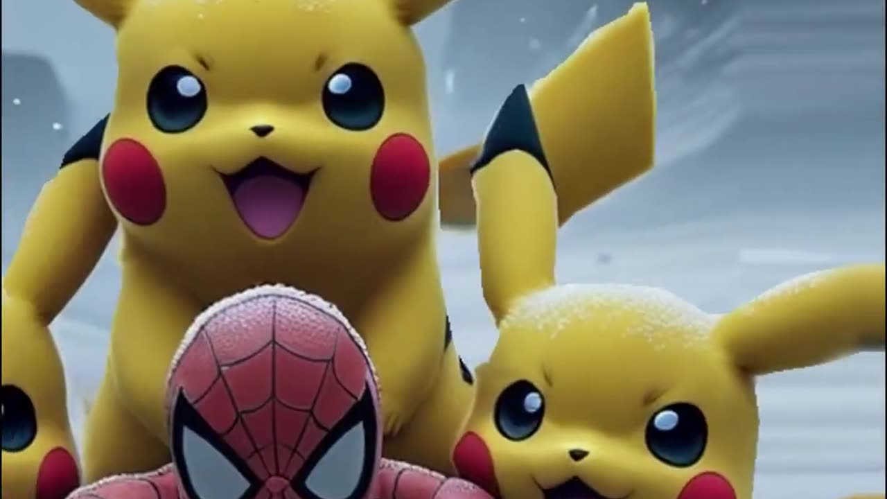 3 Pikachu ⚡⚡⚡ vs Sonic vs Goku vs Cloud vs Spiderman