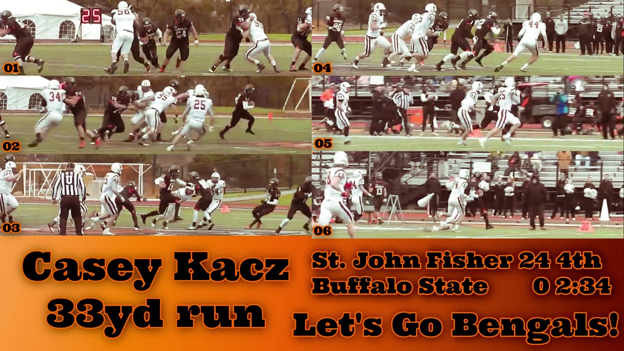 Prototype 372: Buffalo State's Casey Kacz 33yd run vs St. John Fisher