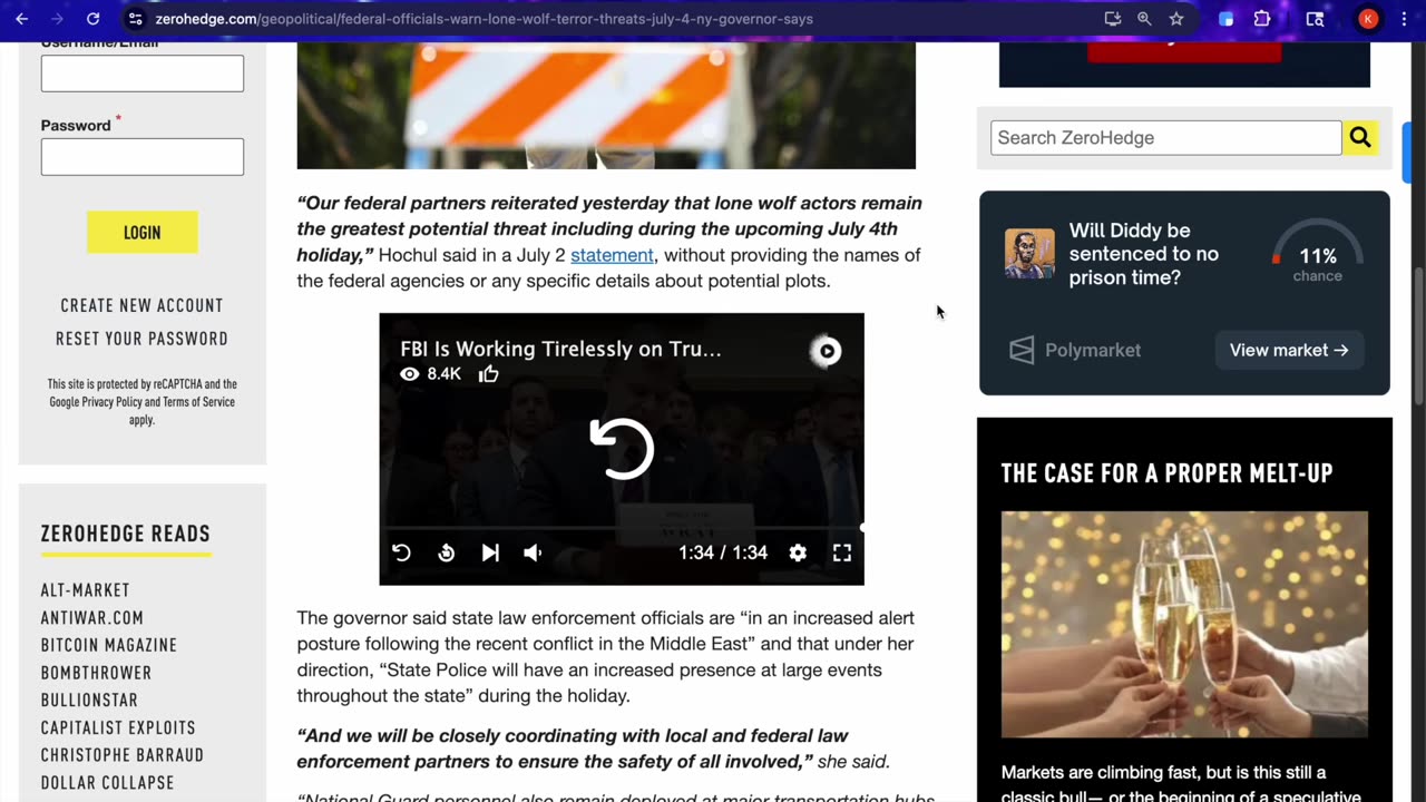 POTENTIAL JULY 4TH T ATT4CK ?