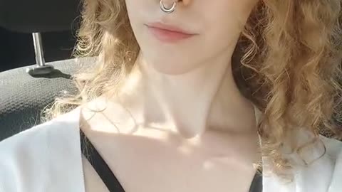 so beautiful tgirl inside the car