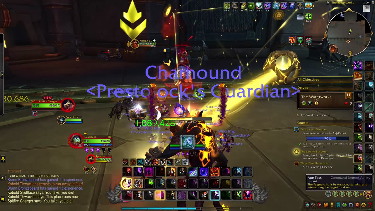 World of Warcraft The Waterworks Level 11 Delve Season 3 Warlock Solo
