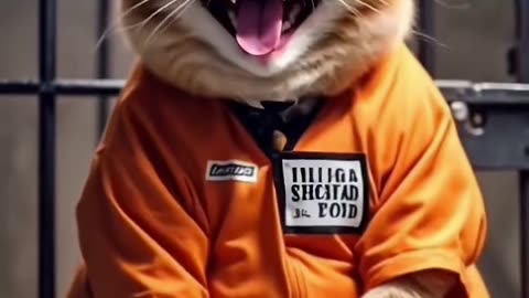 The cat fighting with city police