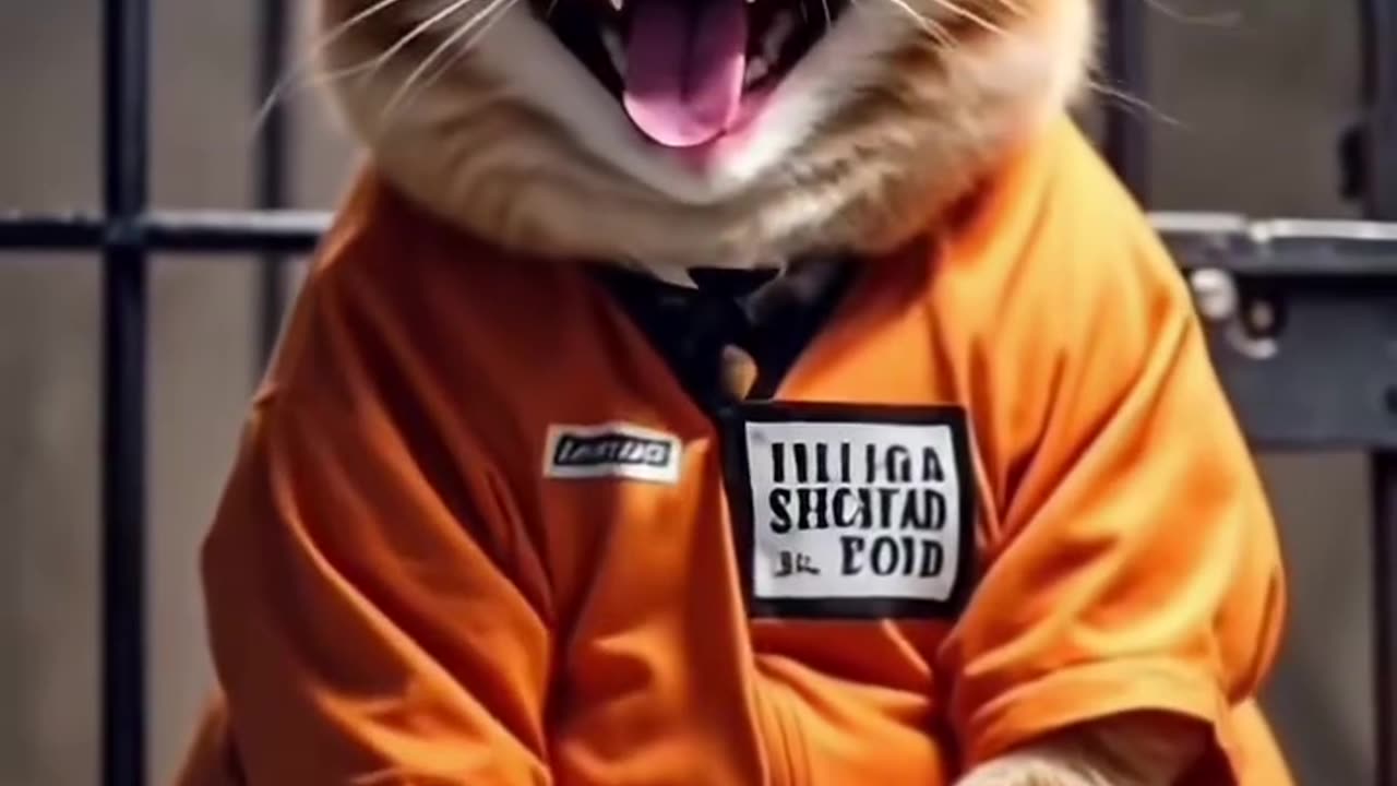 The cat fighting with city police