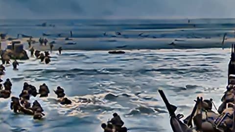 D-Day 1944 Allied Landings Begin Battle for Normandy #WWIIColourised