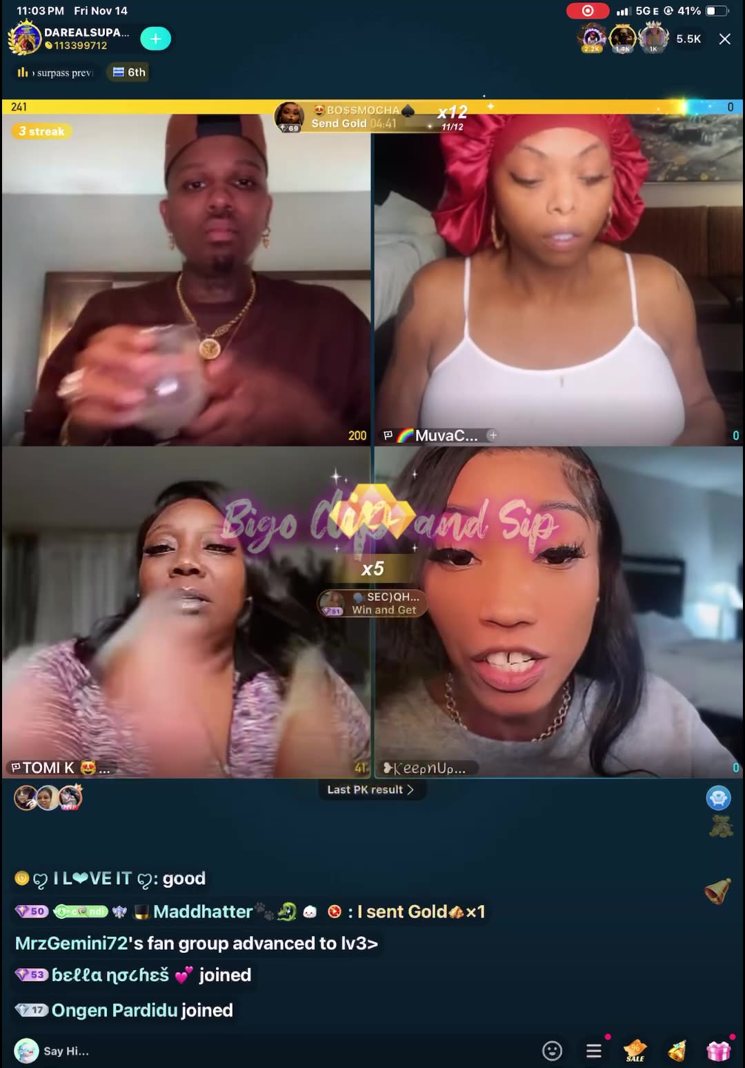 Team PK Supa TomiKay Candy Liyah about spitting incident at content house 11/14/25 #bigoclipandsip