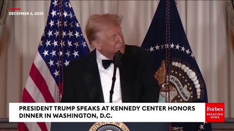 President Trump Speaks At Kennedy Center Honors Dinner For Stallone, KISS, Gloria Gaynor, & More