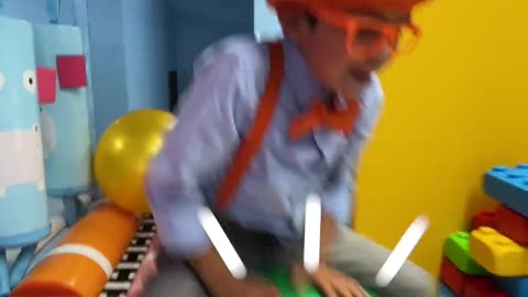 Can Baby Blippi Guess the Color of the Steps at the Playground