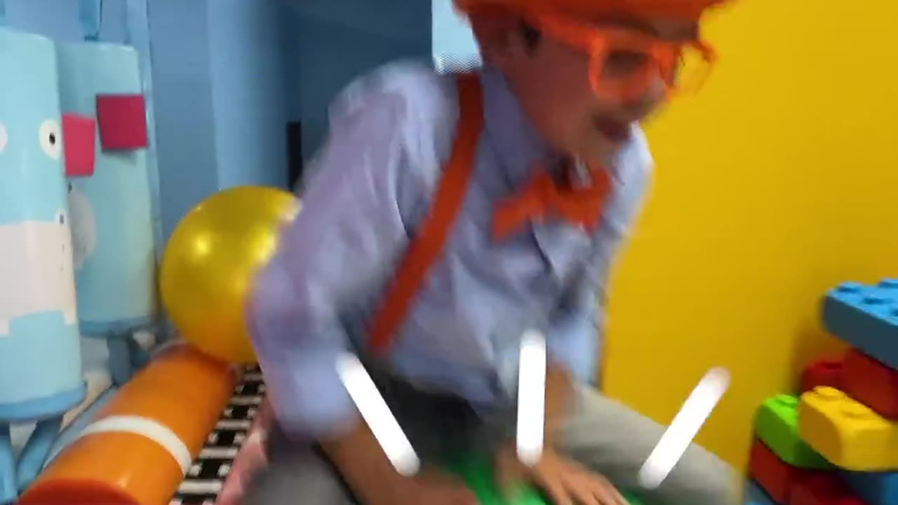 Can Baby Blippi Guess the Color of the Steps at the Playground