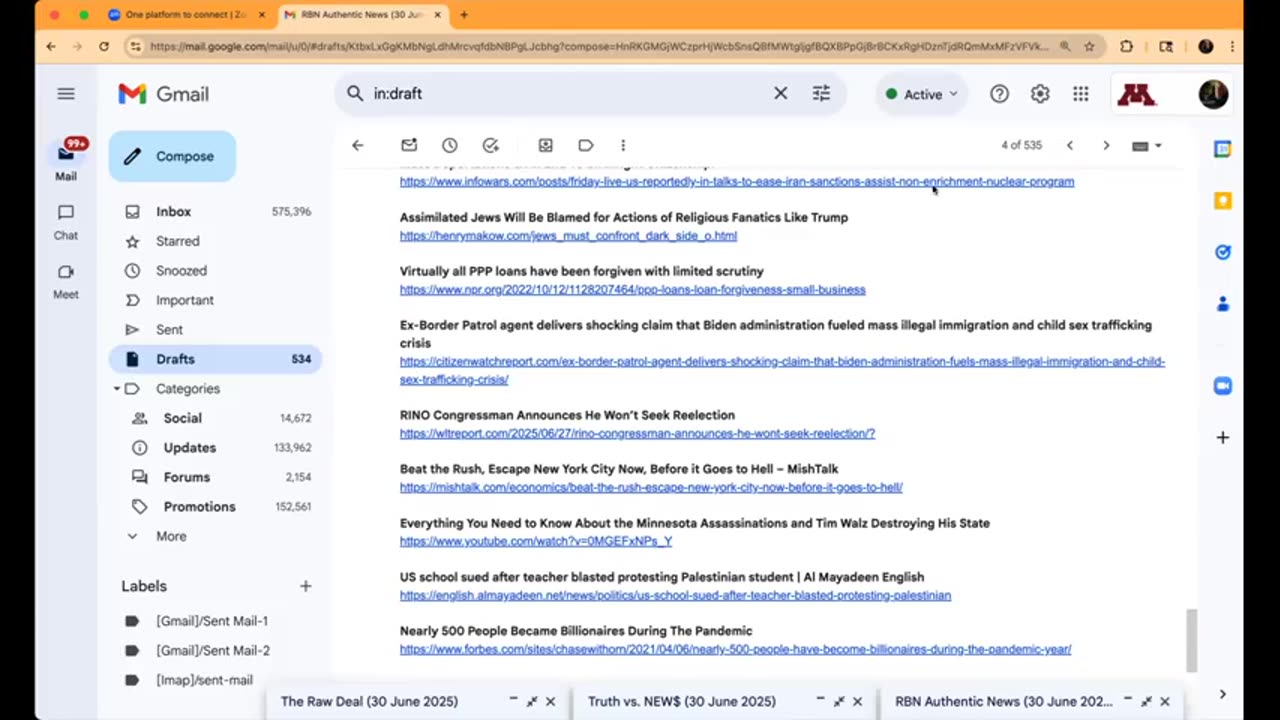 RBN Authentic News (30 June 2025)