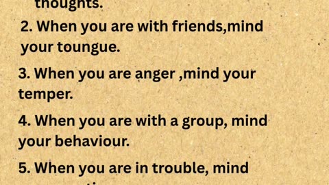 6 Important Guidelines in Life.