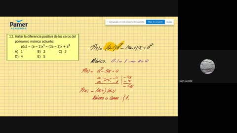 PAMER SEMESTRAL 2023 | Tema D | Álgebra