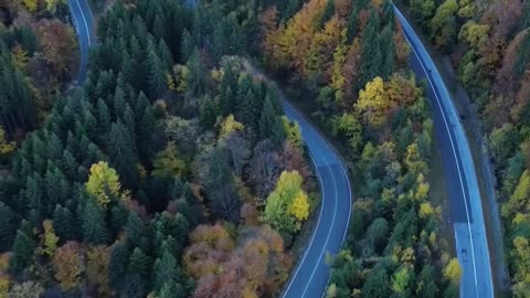 Beautiful winding road in Lotru Valley – Valea Lotrului, one of Romania’s best views!