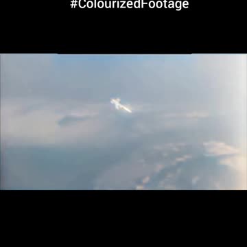 1944 RU-344 X-4 missile test 🚀 Early air-to-air weapon trial ✈️ #Colourized