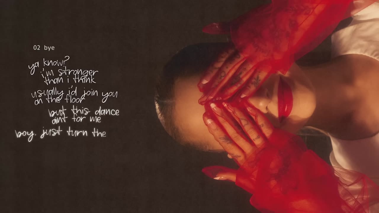 Ariana Grande - bye (lyric visualizer)