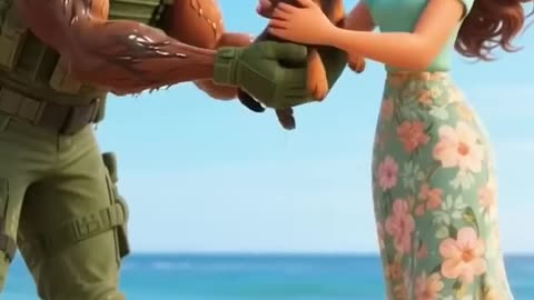 😆💪The superhero dog saved the puppy from the sea #superhero #USA #Amerika