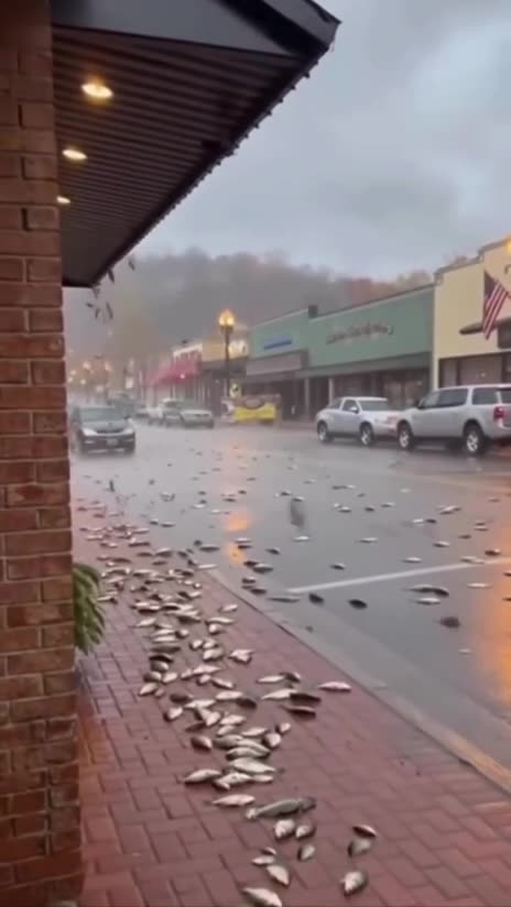 Biblical signs: Fish falling from the sky during a thunderstorm in Blue Ridge, GA