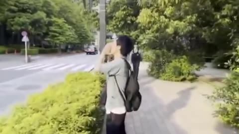 A Japanese man was filmed shouting a strong anti-Israel slogan outside the U.S. Embassy in Tokyo