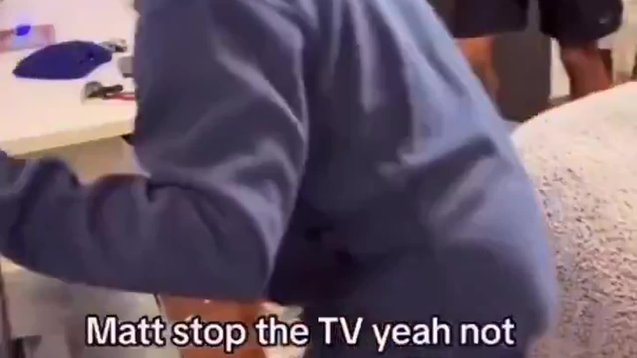 Dad found out daughter snuck a boy in the house. NO TV FOR YOU.