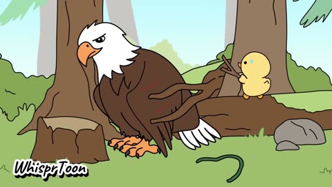 Duckling Treats an Eagle || ASMR Animation