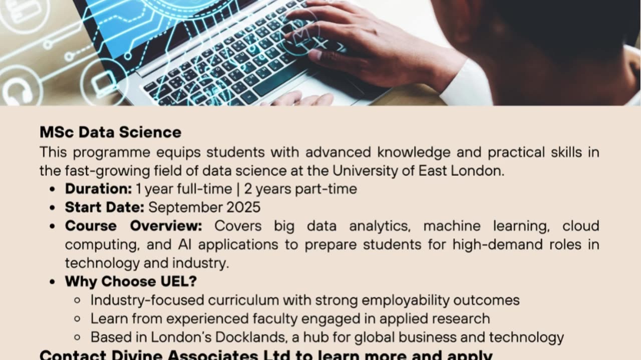 UEL MSc Data Science: Master AI, Big Data & Cloud Computing with Divine Associates Ltd