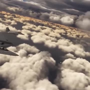 F-15s FLY IN GROUPS WITH SPIRIT BOMBERS.