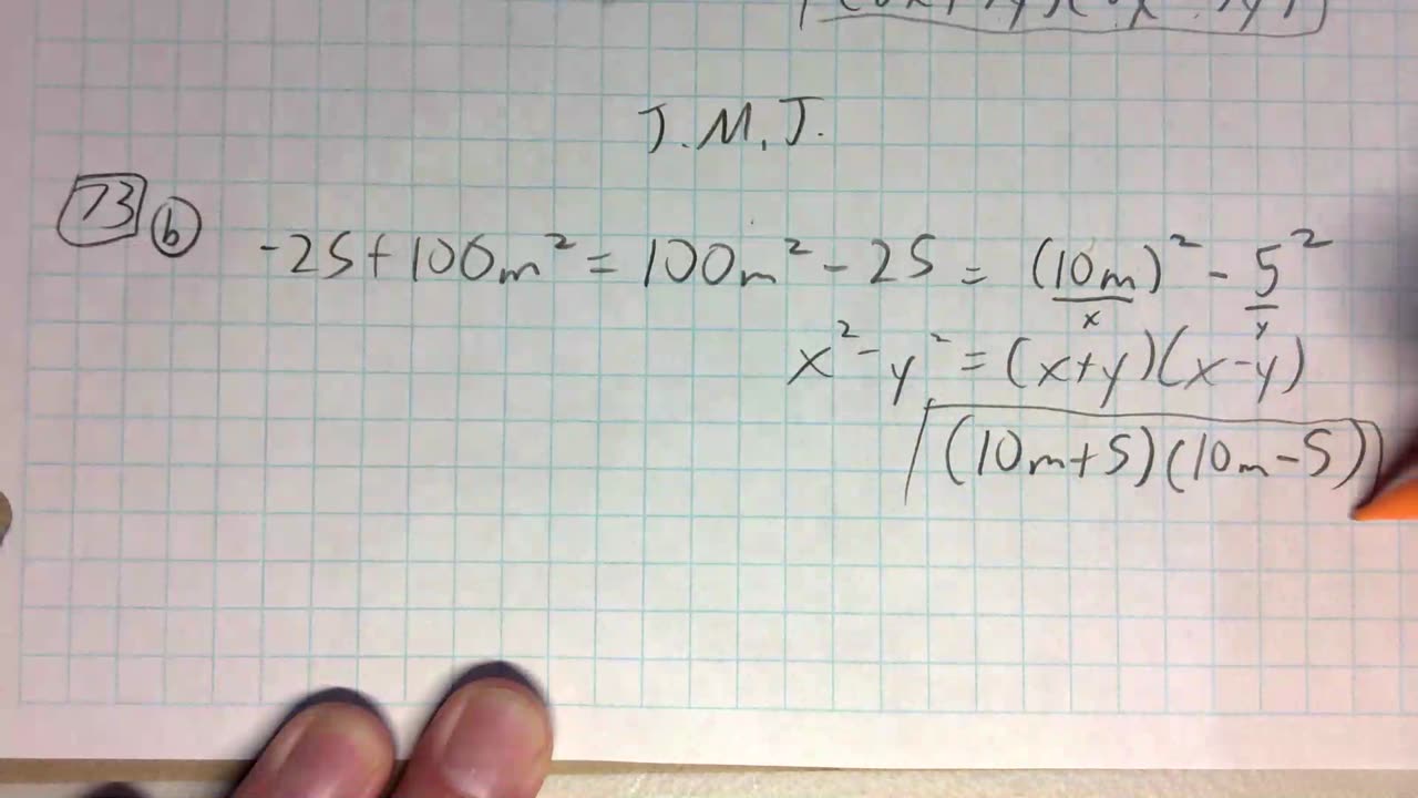 Saxon Algebra 1 Lesson 73 (b)
