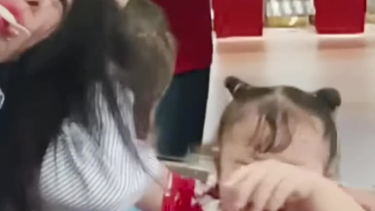 "Baby Cries After Her Ice Cream Gets Eaten in One Bite!"