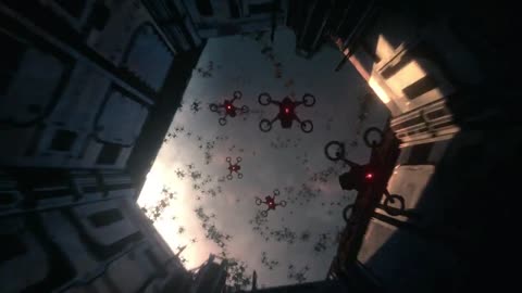 Palantir's commercial for AI drone swarms taking out targets