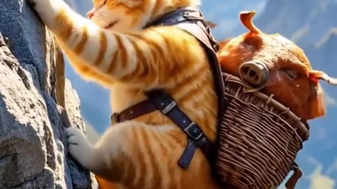 #shorts Cat Ai animated video Cat funny video #funny #pets #cat #adoptcat #mycat