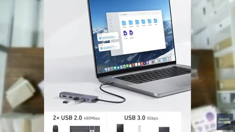 Anker USB C Hub, 5-in-1 USB Hub for Laptops, 4K HDMI Multiport Adapter with 90W