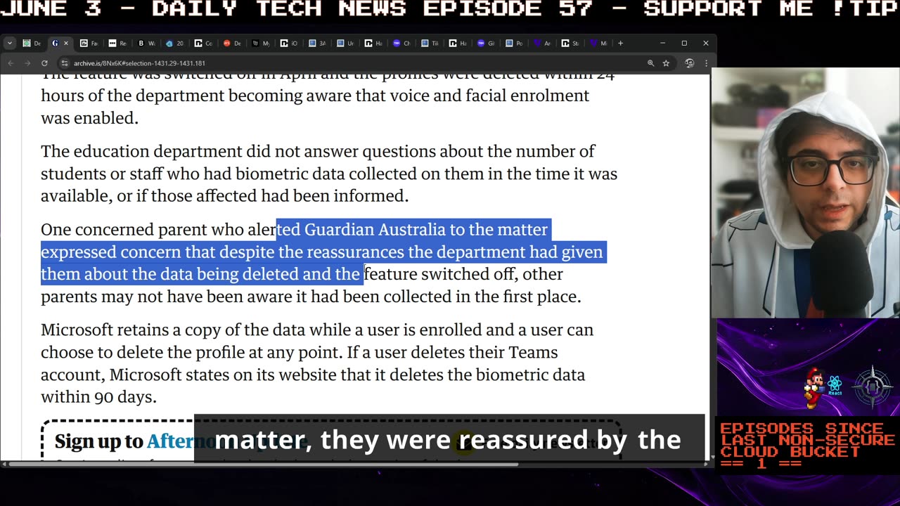 microsoft teams caught gathering biometric student data